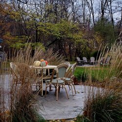 Burdett House Bed & Breakfast - Back patio