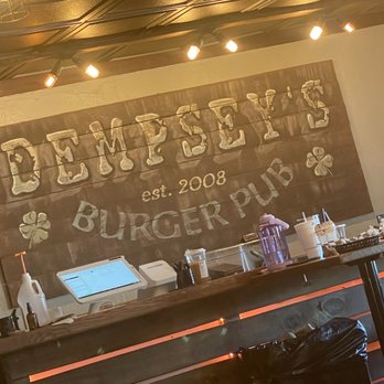 Dempsey's Burger Pub - a chalkboard on the wall - Burgers Near Me - Wichita, Kansas Dempsey's Burger Pub - a chalkboard on the wall - Burgers Near Me - Wichita, Kansas
