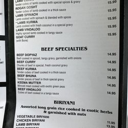 Grand Indian Restaurant - Menu