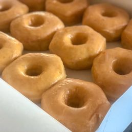 a box of glazed donuts a box of glazed donuts