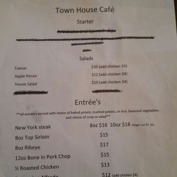 Town House Cafe - Dinner Menu - Cafes Near Me - Goldendale, Washington Town House Cafe - Dinner Menu - Cafes Near Me - Goldendale, Washington