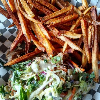 Flat Iron Tap - Pulled pork without a bun. - Burgers Near Me - Lake Geneva, Wisconsin