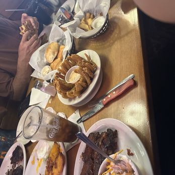 Texas Roadhouse - Half 1/2 Slab Ribs, loaded Mashed Potatoes, Porterhouse T-Bone*, Bone-In Ribeye*, Bacon Cheeseburger*, Cactus Blossom-, Tater Skins, - American Near Me - Reno, Nevada Texas Roadhouse - Half 1/2 Slab Ribs, loaded Mashed Potatoes, Porterhouse T-Bone*, Bone-In Ribeye*, Bacon Cheeseburger*, Cactus Blossom-, Tater Skins, - American Near Me - Reno, Nevada