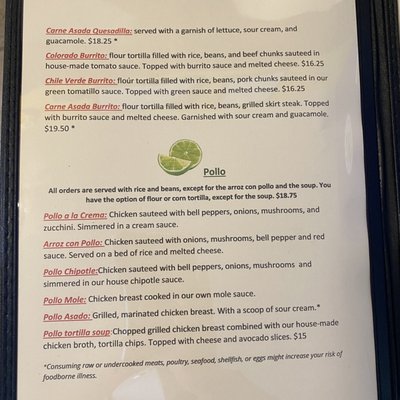 Menu photo 4 Casa Limon Mexican Restaurant Westport, WA Menu photo 4 Casa Limon Mexican Restaurant Westport, WA