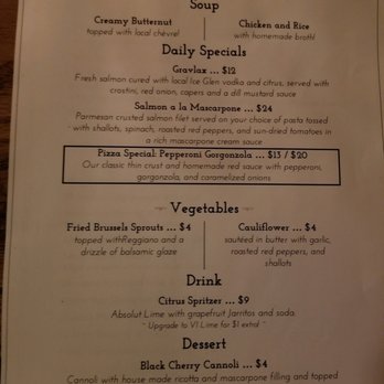 Roberto's - a menu for a restaurant - A printed menu from Roberto's restaurant lists soup options, daily specials, vegetable dishes, beverages, and desserts, with prices and descriptions. - Italian Near Me - Northampton, Massachusetts