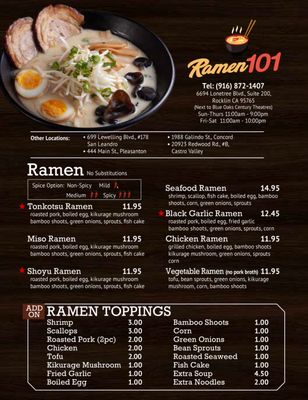 Menu photo 8 Ramen 101 - Rocklin Rocklin, CA