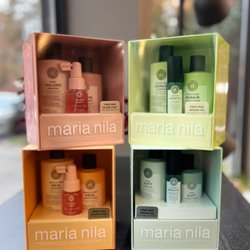 The Gilded Lily - Maria Nila Holiday Gift Sets: each one has a full-size shampoo and conditioner plus a free mini. Available now at The Gilded Lily.