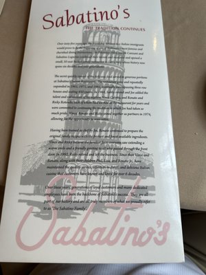 Sabatino's by null