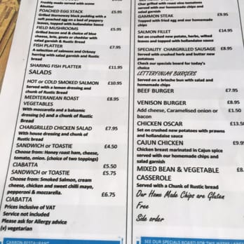 Carron Restaurant - Menu - British Near Me - Strathcarron, HLD