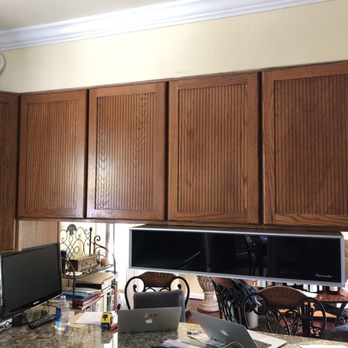 Ask Jim to Fix It - Old Kitchen- cabinets and hood over stove - Electricians Near Me