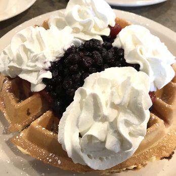 Cafe On the Common - Patriot waffle (I eat patriots for breakfast yahhh!) - Breakfast & Brunch Near Me - Mansfield, Massachusetts