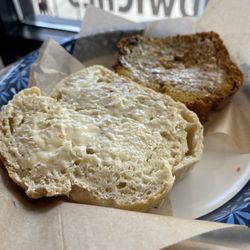 Great Harvest Bread - Sourdough bread slice with butter