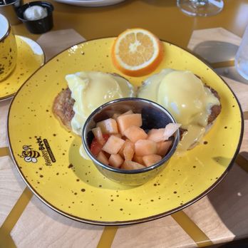 Honey Bees Breakfast Lunch - Crabcake Benedict - Breakfast & Brunch Near Me - Myrtle Beach, South Carolina Honey Bees Breakfast Lunch - Crabcake Benedict - Breakfast & Brunch Near Me - Myrtle Beach, South Carolina
