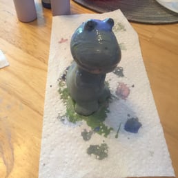 Dino Painted by my 2 year old.