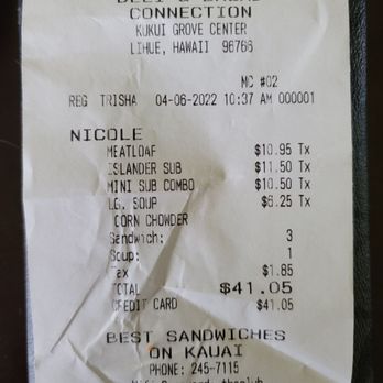 Deli & Bread Connection - Ordered corn chowder but got clam instead. - Bakeries Near Me - Lihue, Hawaii