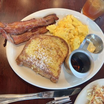 Bruncheon - 2 egg with bacon special. Added French toast. Was delicious! - Breakfast & Brunch Near Me - Richardson, Texas