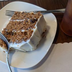 The Artist Way Cafe - The best carrot cake we've had in the area. Moist and full of flavor. They have a 'Best' award for their baked goods.