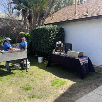 Tacos El Gabacho   - Taco stand setup in our backyard for our baby shower! - Caterers Near Me