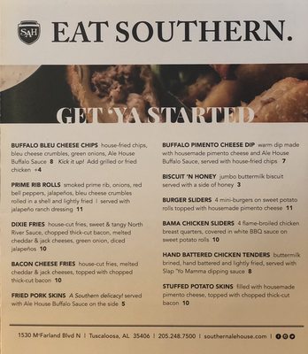 Menu photo 5 Southern Ale House Tuscaloosa, AL Menu photo 5 Southern Ale House Tuscaloosa, AL