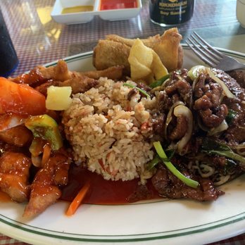 Peking Chinese Restaurant - Mongolian beef, sweet and sour chicken with fried rice, egg roll and fried won ton - Chinese Near Me - Wasilla, Alaska Peking Chinese Restaurant - Mongolian beef, sweet and sour chicken with fried rice, egg roll and fried won ton - Chinese Near Me - Wasilla, Alaska