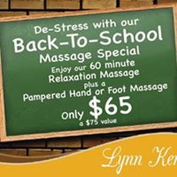Lynn Kemmer Massage - Lynn's Back to Scool special for teachers