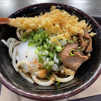Sanukiseimen Mugimaru - UBB Udon with Shrimp Tempura. - Japanese Near Me - Costa Mesa, California Sanukiseimen Mugimaru - UBB Udon with Shrimp Tempura. - Japanese Near Me - Costa Mesa, California