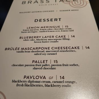 Brass Tack - Dessert menu - American Near Me - Chicago, Illinois