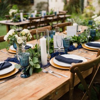 Glorified Hobby - a table set for a wedding reception - Floral Designers Near Me Glorified Hobby - a table set for a wedding reception - Floral Designers Near Me