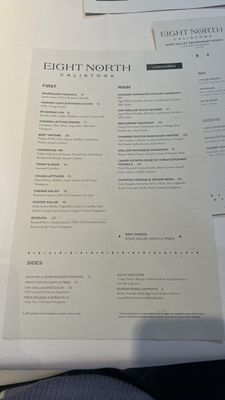 Menu photo 4 Eight North Calistoga, CA Menu photo 4 Eight North Calistoga, CA