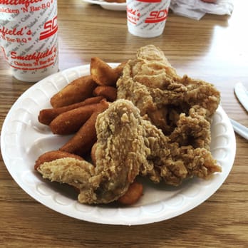 Smithfield's Chicken 'N Bar-B-Q - ws a plate of fried chicken and sweet potato fries - Barbeque Near Me - Wilmington, North Carolina Smithfield's Chicken 'N Bar-B-Q - ws a plate of fried chicken and sweet potato fries - Barbeque Near Me - Wilmington, North Carolina