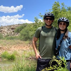 Sedona Adventure Tours - Taking a water break by the river during our e-bike tour!