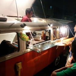 Hot Dog Factory - The Bus! Very good dogs from this one of a kind VW Bus Food Truck.