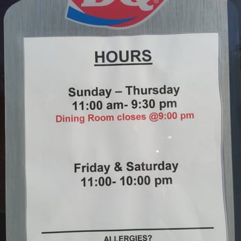 Dairy Queen Grill & Chill - Hours - Ice Cream & Frozen Yogurt Near Me - Clermont, Indiana
