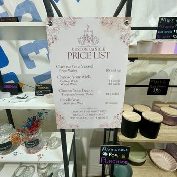 Esoteric Essence Candle Bar Studio - Price list to create your own candle. - Candle Stores Near Me - Oklahoma City, Oklahoma