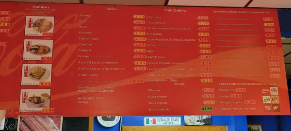 Menu photo 5 Don Pedro Taco Shop Chula Vista, CA Menu photo 5 Don Pedro Taco Shop Chula Vista, CA