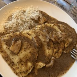 Rosa Madre Italian Restaurant - Porcini ravioli with truffle sauce (~€26)