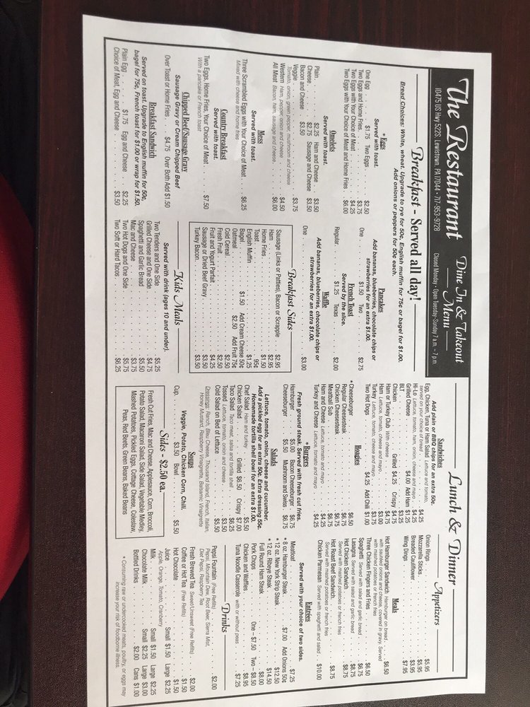 ZIMMIE’S FAMILY RESTAURANT Updated August 2024 10475 US Hwy 522 S