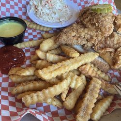 flavorshack Hot Chicken & Ribs - Chicken Tenders fries slaw