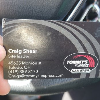 Tommy's Express® Car Wash - Craig Shear did absolutely nothing. - Auto Detailing Near Me - Toledo, Ohio Tommy's Express® Car Wash - Craig Shear did absolutely nothing. - Auto Detailing Near Me - Toledo, Ohio