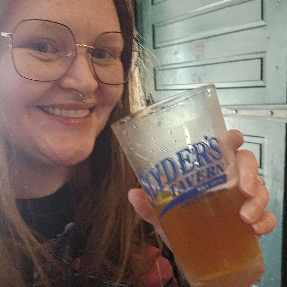 My travel worn face with the Peaches Peaches Peaches beer