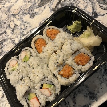 Izumi Japanese Express - The pick any 2 rolls for 8.95 (California roll & spicy time) 8 pieces each. - Sushi Bars Near Me - Grovetown, Georgia Izumi Japanese Express - The pick any 2 rolls for 8.95 (California roll & spicy time) 8 pieces each. - Sushi Bars Near Me - Grovetown, Georgia