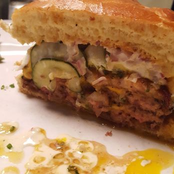 Au Cheval - cross section of single cheeseburger with bacon and egg, get ready for sticky hands - Bars Near Me - Chicago, Illinois Au Cheval - cross section of single cheeseburger with bacon and egg, get ready for sticky hands - Bars Near Me - Chicago, Illinois