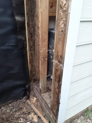 Exterior wood rot repair - Don't neglect siding and trim repairs. Significant damage can occur.