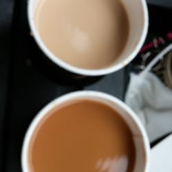 Love Tim Horton's but...this is 2. Triple triples. Notice the color difference? Both were terrible. How. Do you mess up coffee?