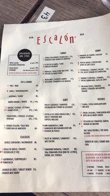 Menu photo 1 Escalón Tapasrestaurant Oslo, 03