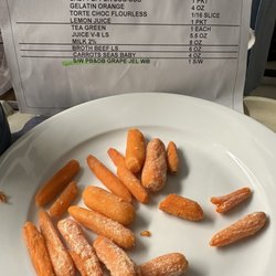Veterans Home of Calif - Carrots on my father's dinner plate. this place is trying hard to hide it.