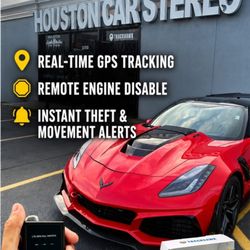 Houston Car Stereo - Corvette protected with Trackhawk GPS Kill Switch system installed featuring GPS tracking and remote vehicle disable technology
