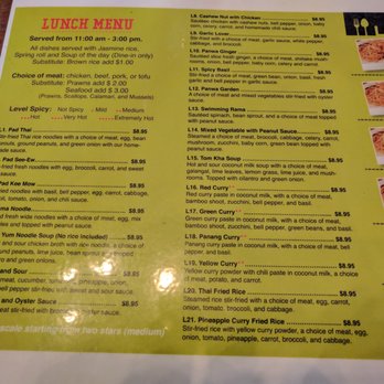 Panwa Thai - Lunch menu - Thai Near Me - Seattle, Washington Panwa Thai - Lunch menu - Thai Near Me - Seattle, Washington