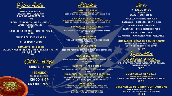 Menu photo 1 La Estrella De Oro Muleshoe, TX