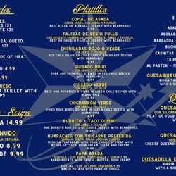 La Estrella De Oro - Menu Back